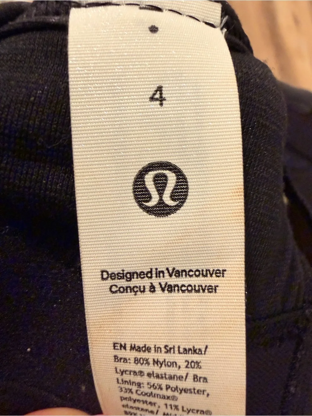 lululemon athletica Black High-Neck Sports Bra NWOT size 4